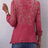 Anouk | Casaco Ruffle com Estampa Paisley Vintage