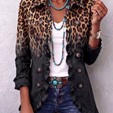 Sabina | Blazer com Renda em Ombre de Leopardo