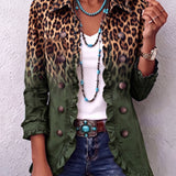 Rowena | Blazer com Renda em Ombre de Leopardo
