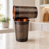Margit-Budapeste Conjunto de 2 Copos de Cobre com Padrão Floral