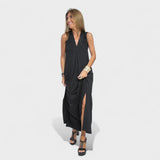 Filipa - Colete + Vestido Longo com Decote em V