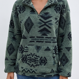 Quinn | Pullover Acolhedor com Padrão e Meio Zíper