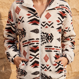 Heather | Casaco Zip-Up Azteca Confortável
